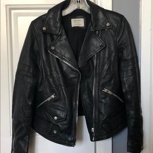 Zara leather moto jacket